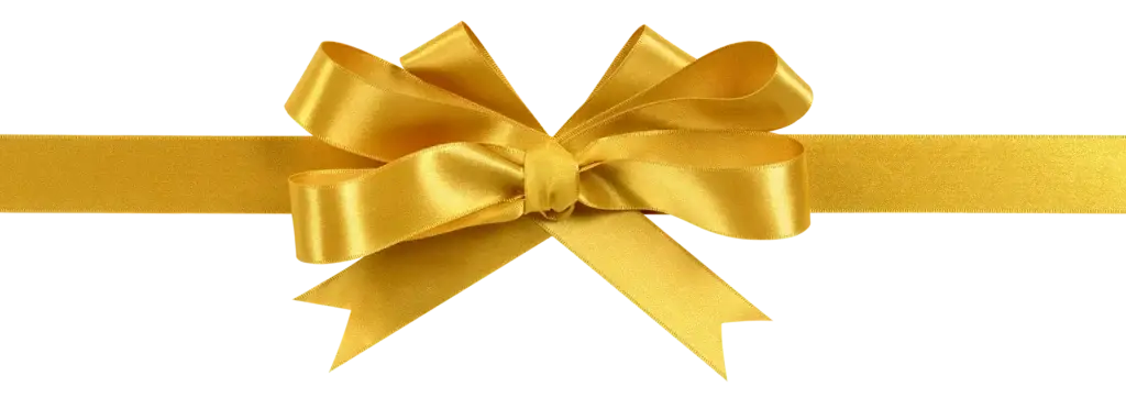 Gift ribbon yellow gold